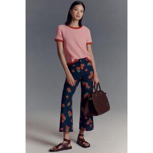 NWT Size 26-The Colette Linen Pants Strawberry Crop Wide Leg Maeve (NWT US$ 130)